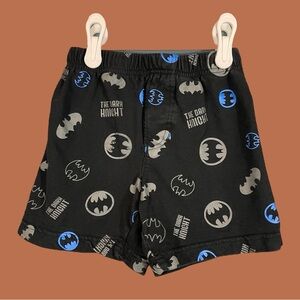 Batman Boys Black Casual Batman Print Elastic Waistband Shorts Size 3T